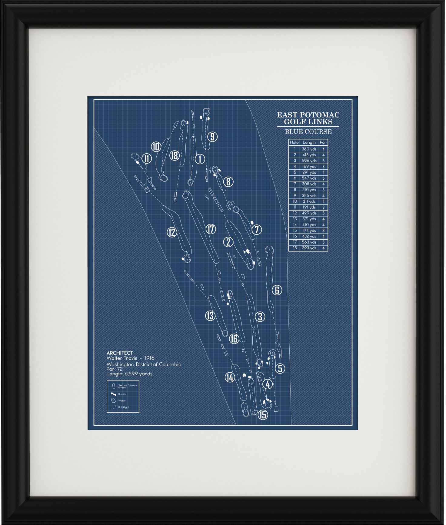 East Potomac Golf Links Blue Course Blueprint (Print) GolfBlueprints East Potomac Golf Links Blue Course Blueprint (Print) GolfBlueprints
