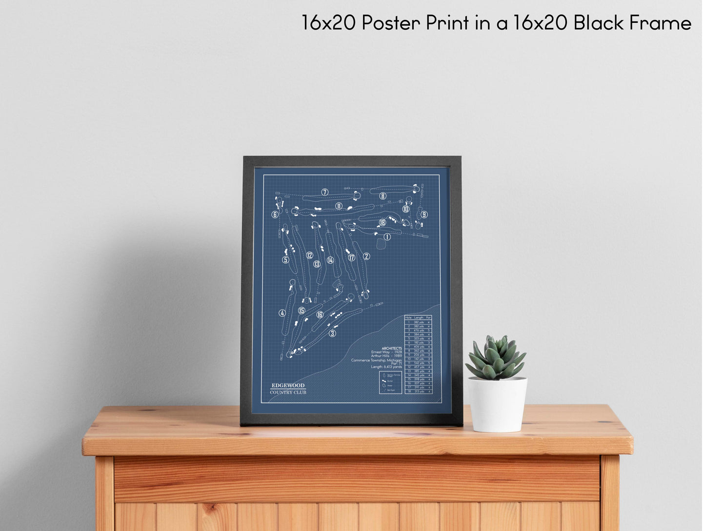 Edgewood Country Club Blueprint (Print)