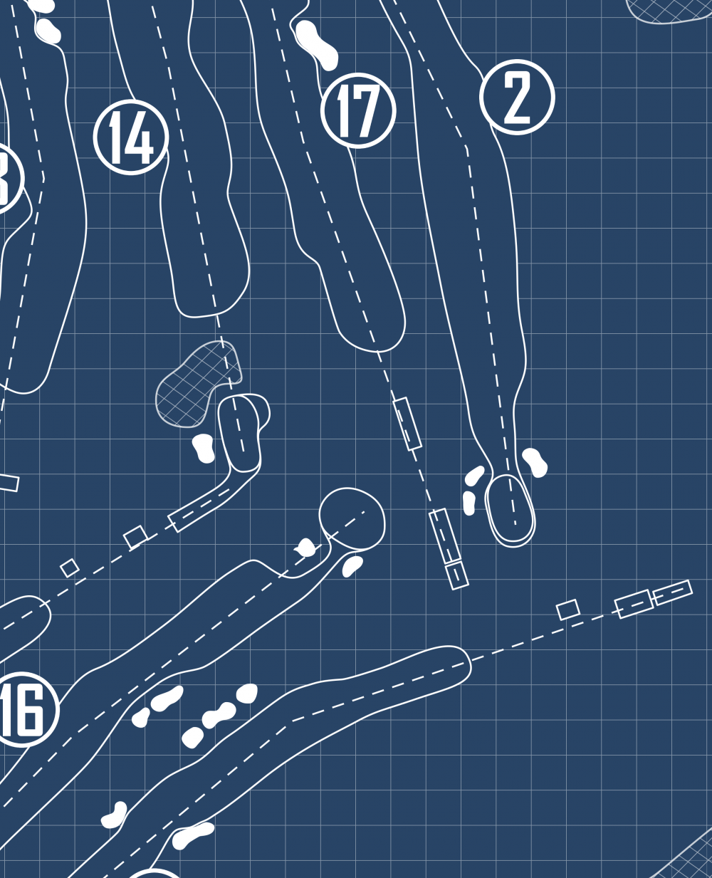 Edgewood Country Club Blueprint (Print)