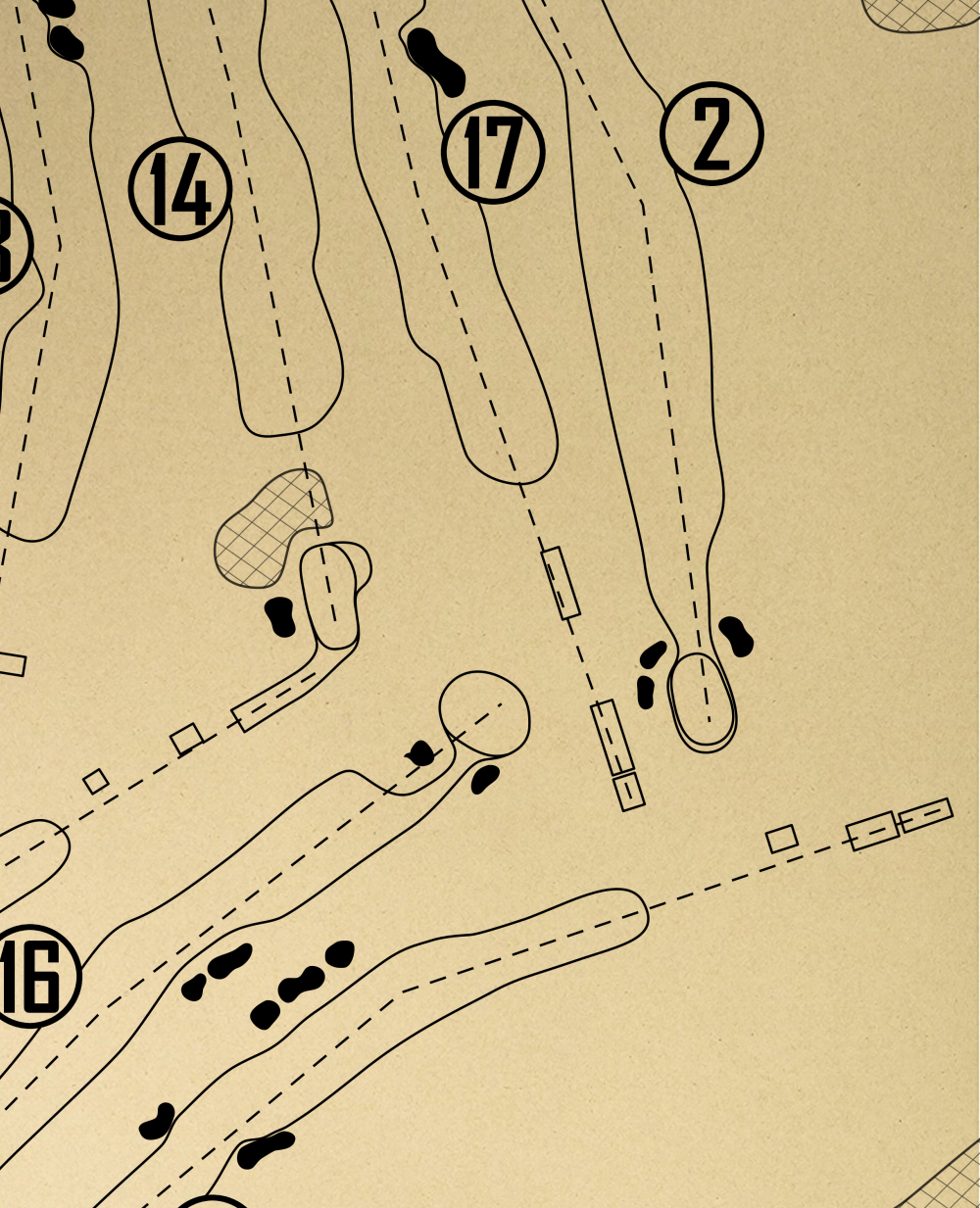 Edgewood Country Club Outline (Print)
