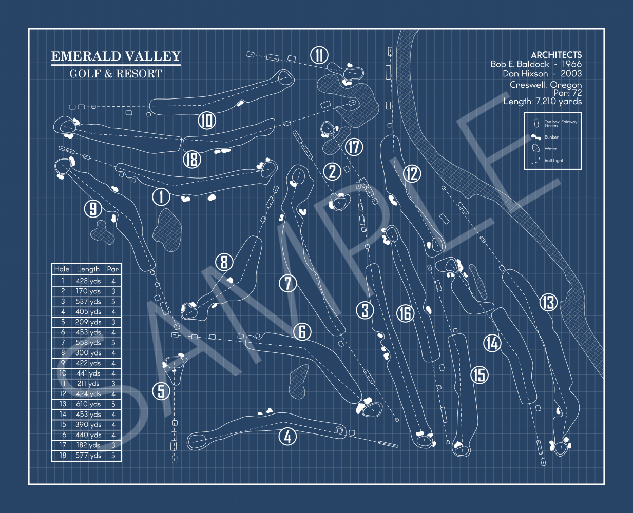 Emerald Valley Golf & Resort Blueprint (Print)