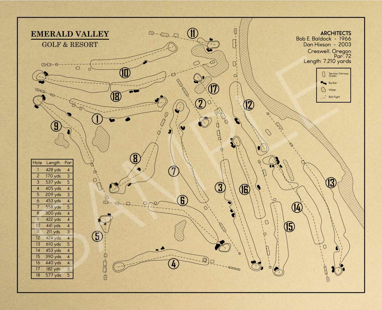 Emerald Valley Golf & Resort Outline (Print)