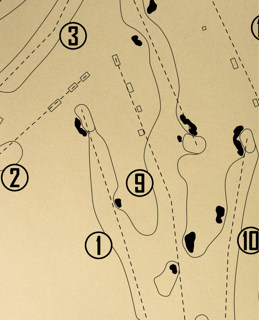 Eugene Country Club Outline (Print)