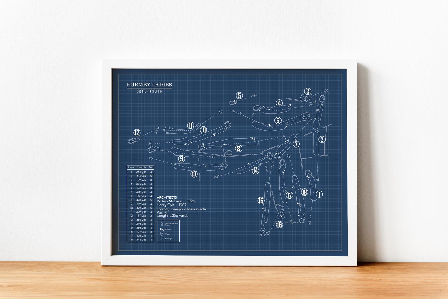 Formby Ladies Golf Club Blueprint (Print)