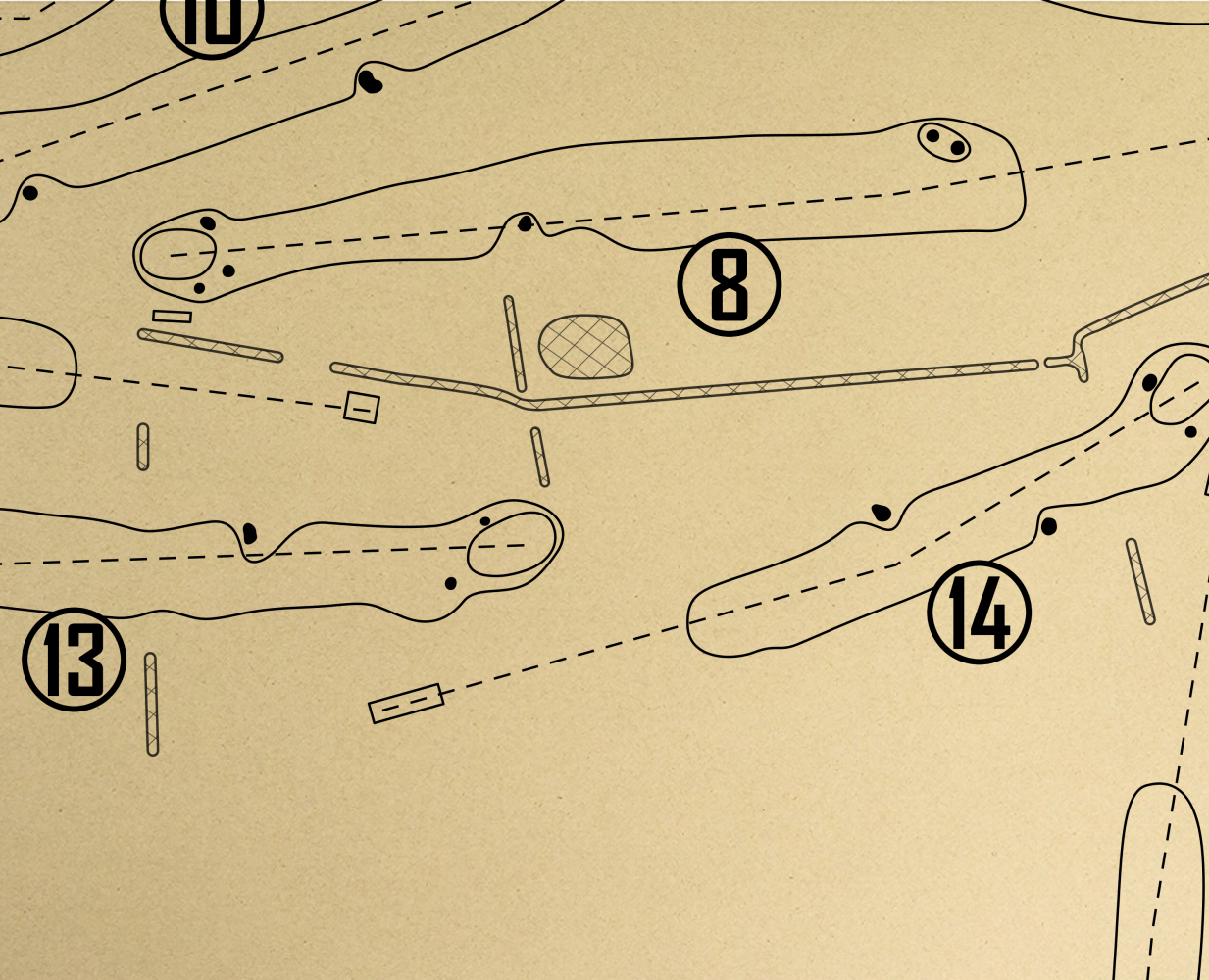 Formby Ladies Golf Club Outline (Print)