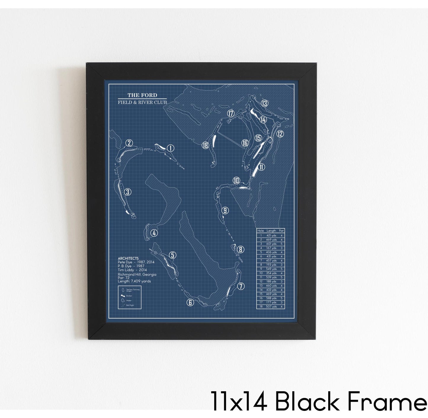 The Ford Field & River Club Blueprint (Print)