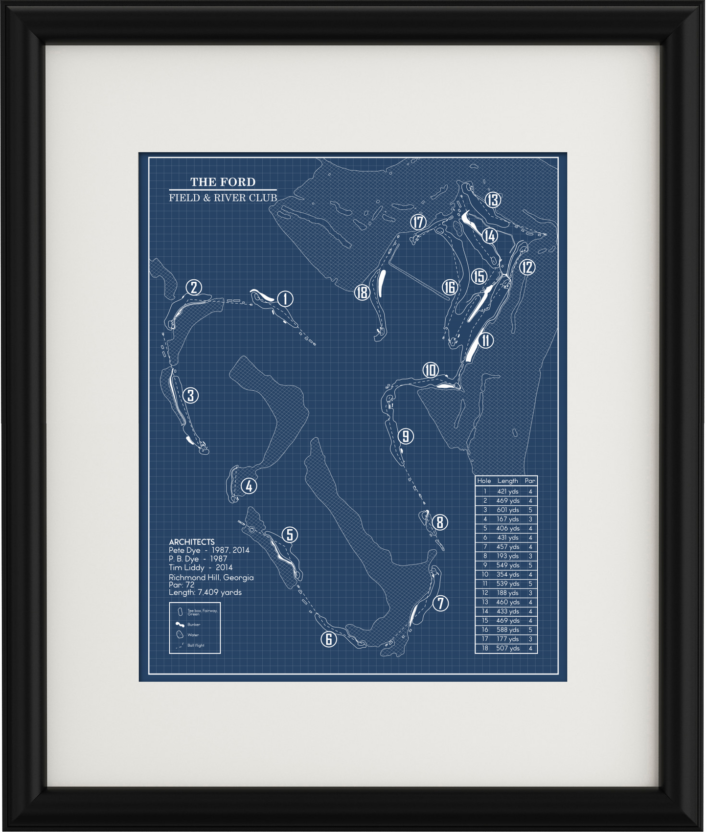 The Ford Field & River Club Blueprint (Print)