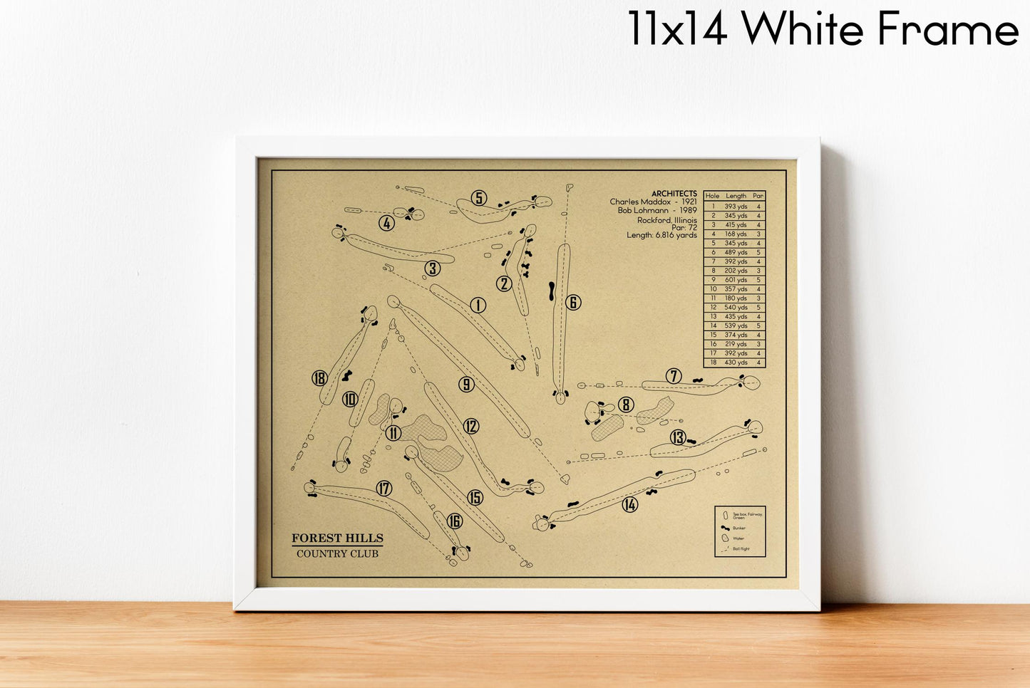 Forest Hills Country Club Outline (Print)