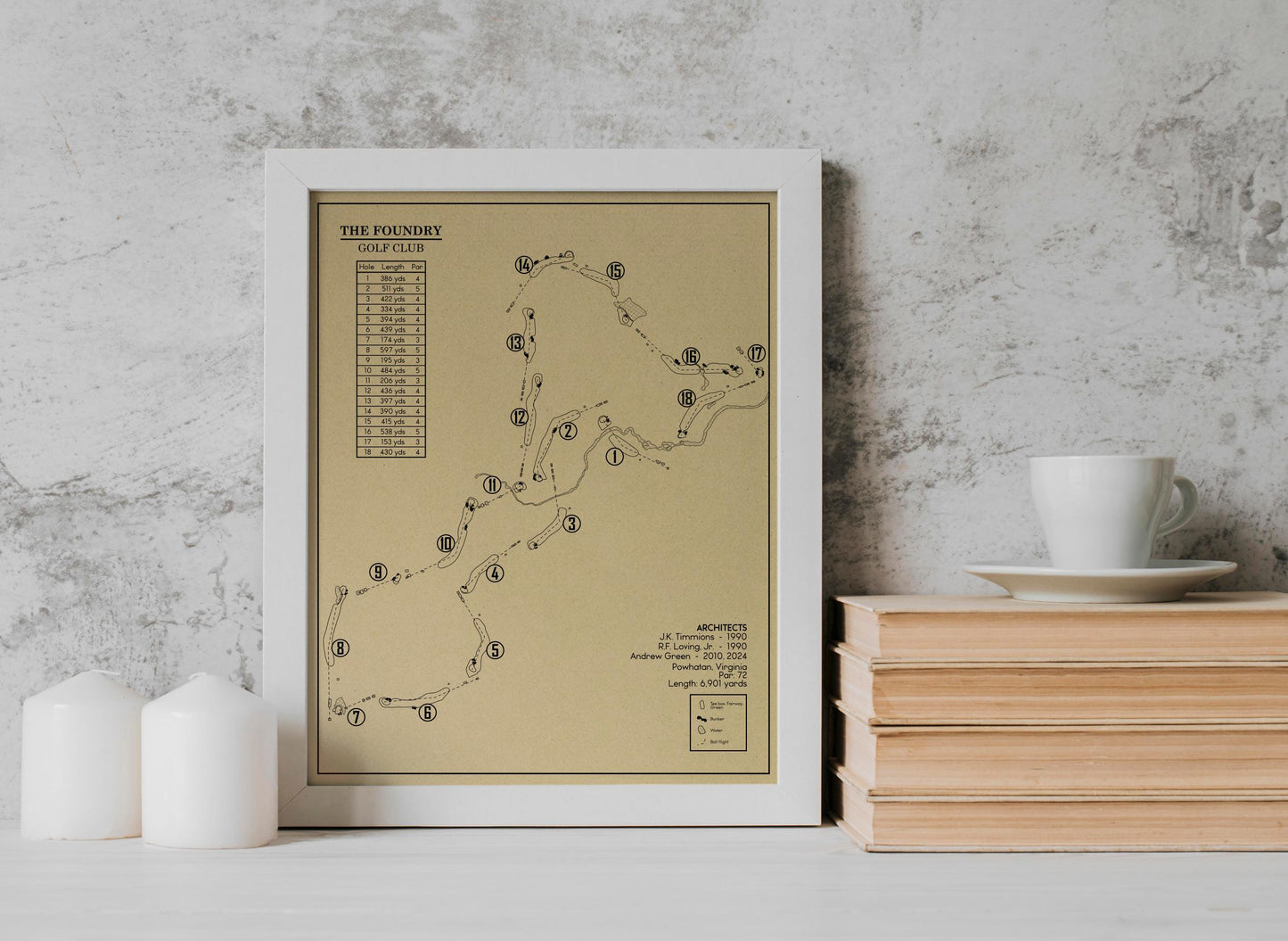 The Foundry Golf Club Outline (Print)