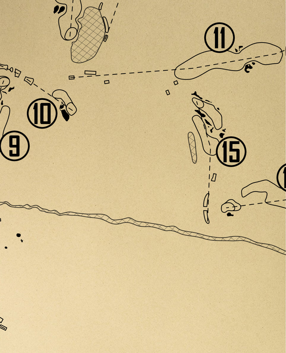 French Creek Golf Club Outline (Print)