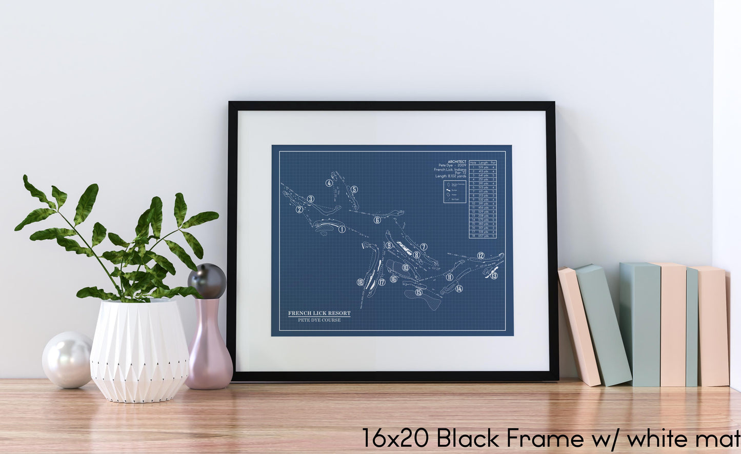 French Lick Resort Pete Dye Course Blueprint (Print)