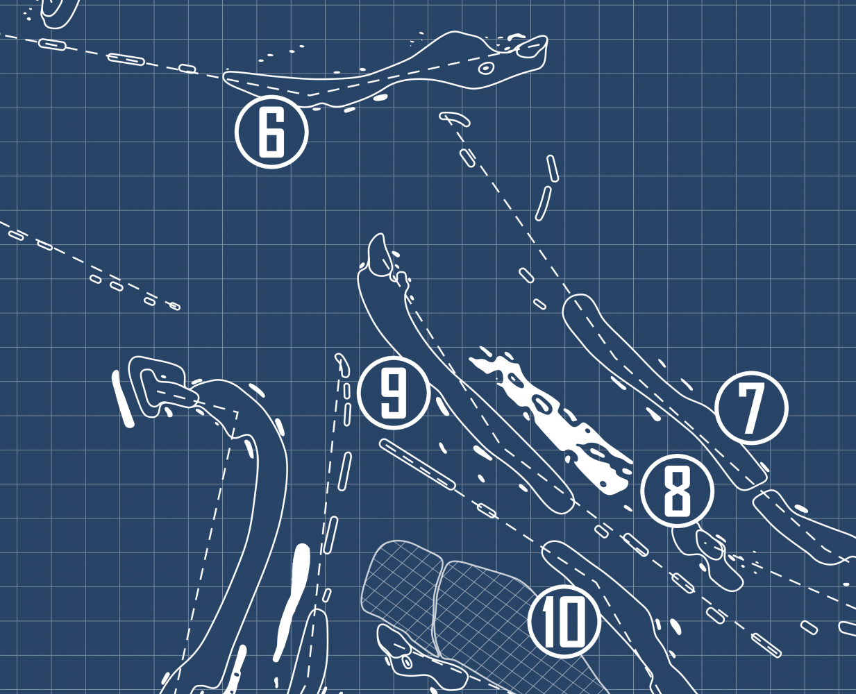 French Lick Resort Pete Dye Course Blueprint (Print)