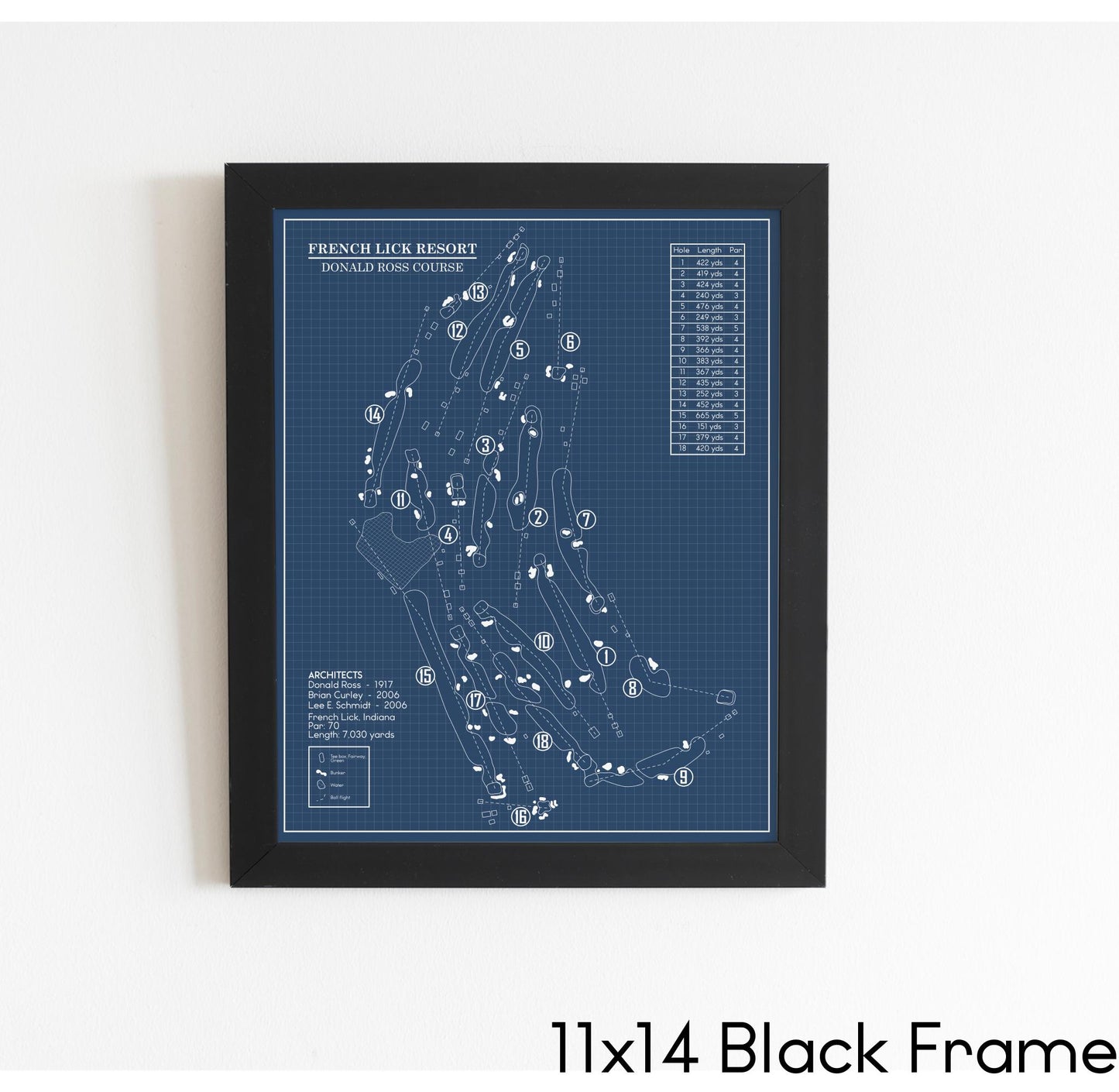 French Lick Resort Donald Ross Course Outline (Print)