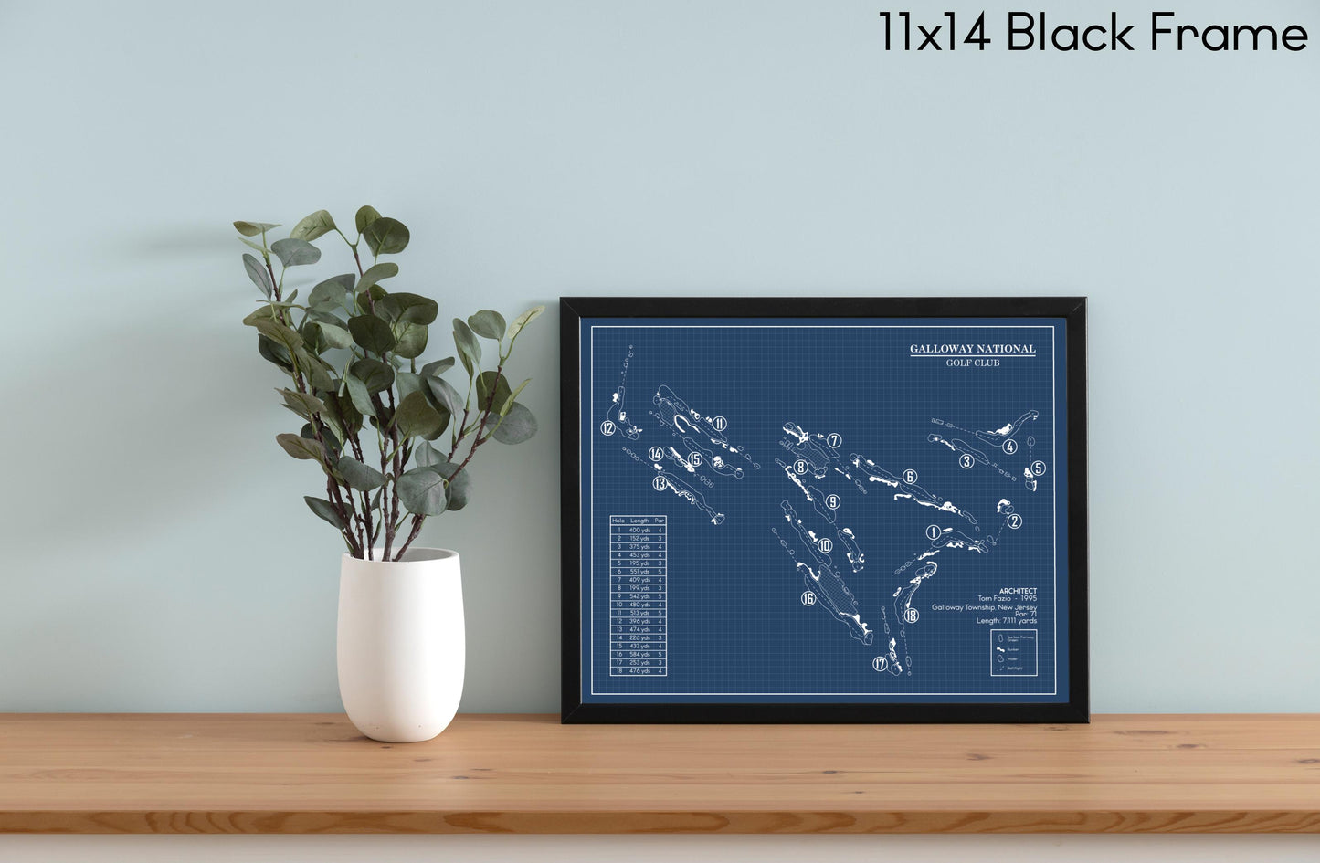Galloway National Golf Club Blueprint (Print)