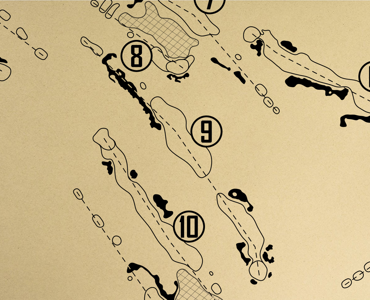 Galloway National Golf Club Outline (Print)