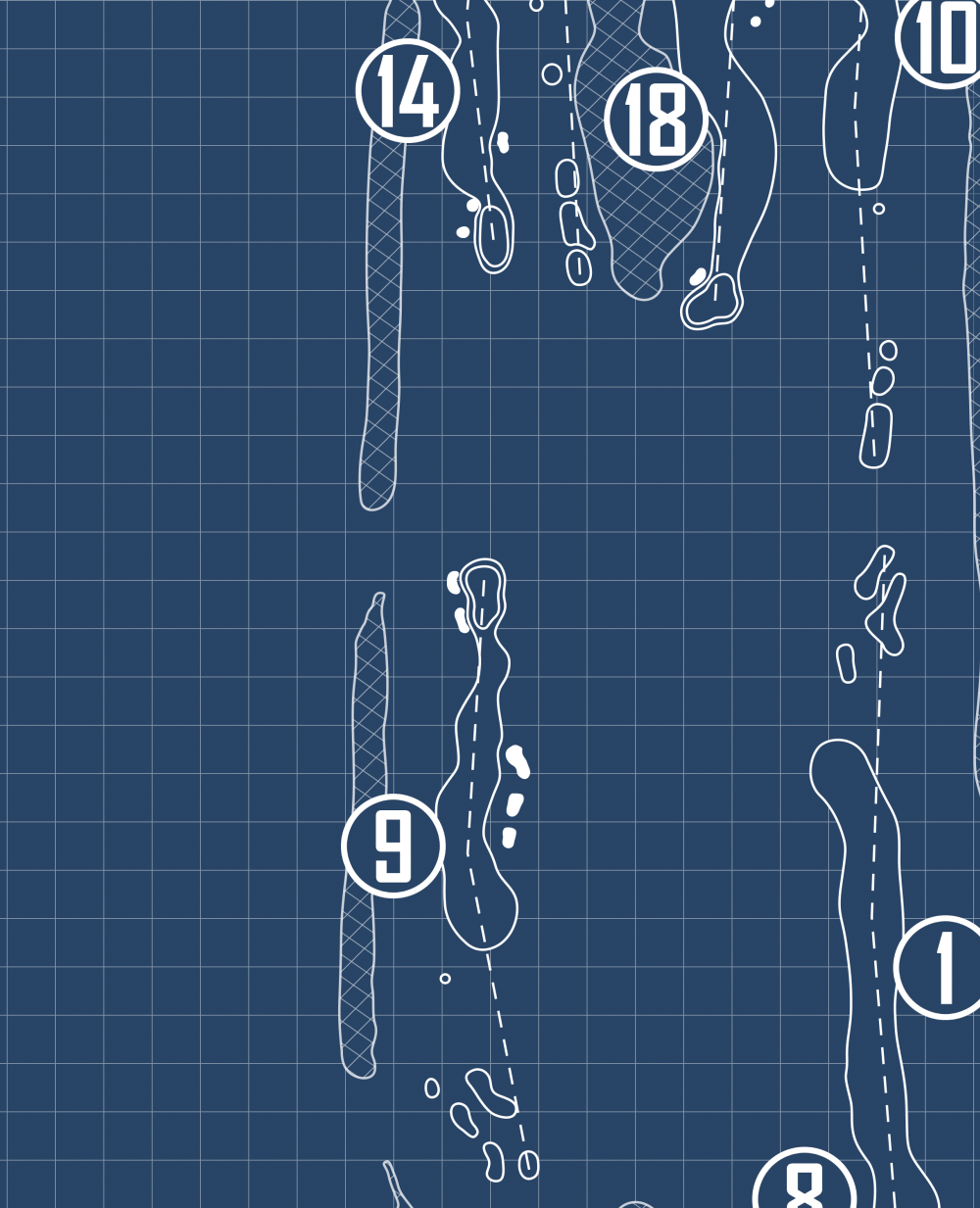 Gaylord Springs Golf Links Blueprint (Print)