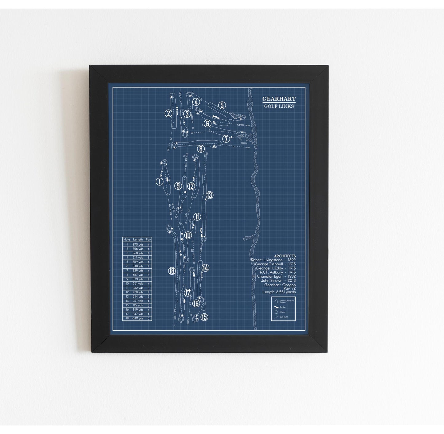 Gearhart Golf Links Blueprint (Print)