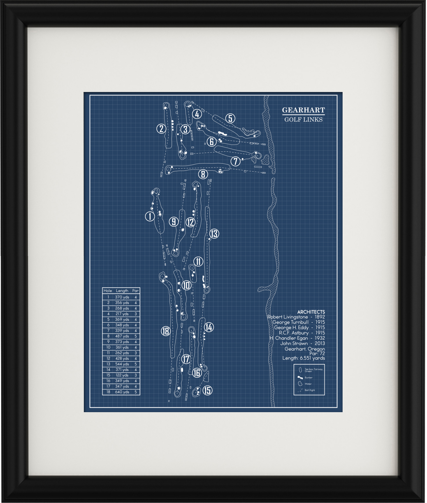 Gearhart Golf Links Blueprint (Print)