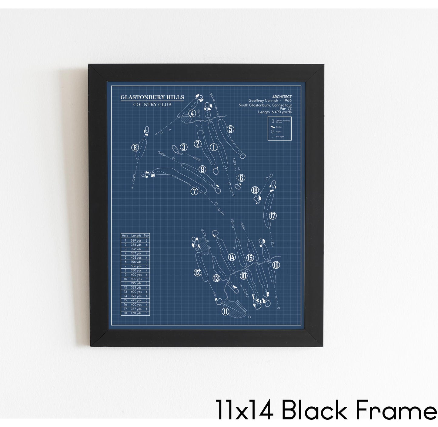Glastonbury Hills Country Club Blueprint (Print)