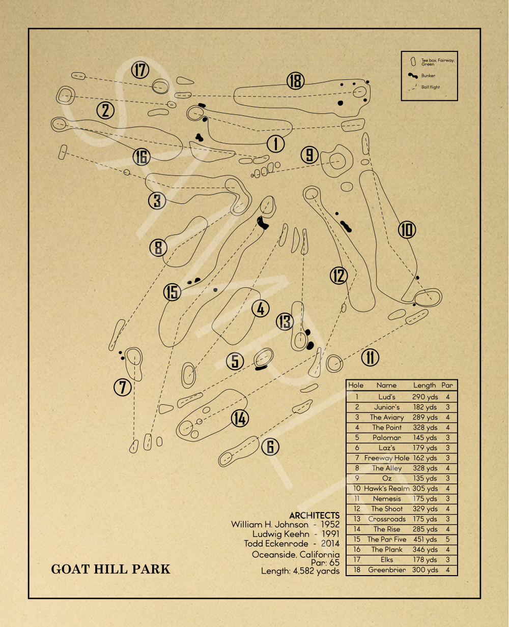 Goat Hill Park Outline (Print)