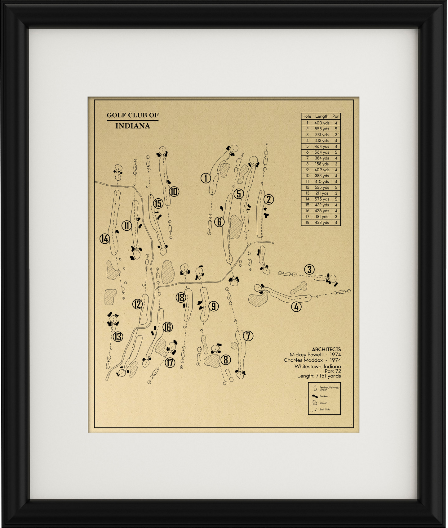 The Golf Club of Indiana Outline (Print)