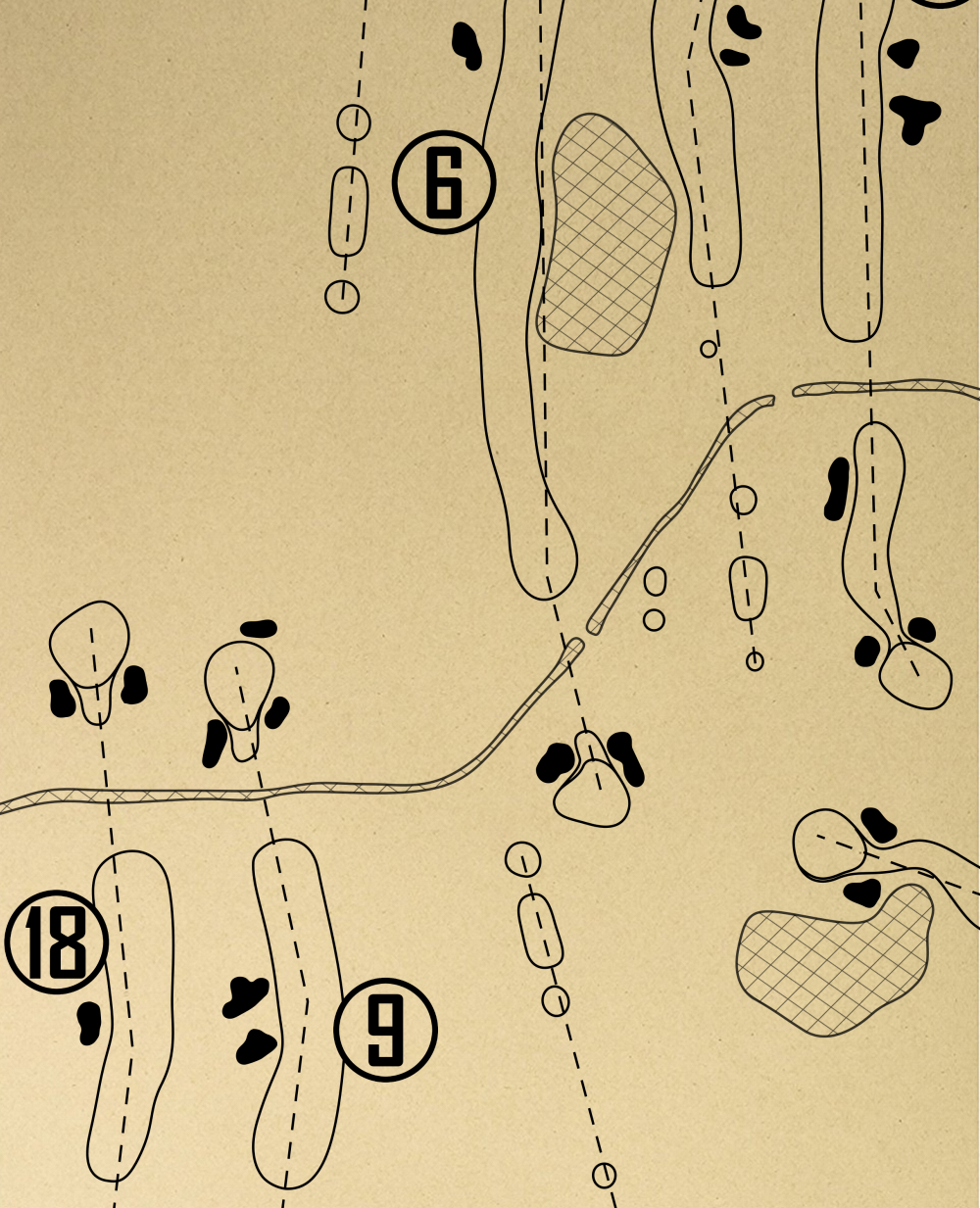 The Golf Club of Indiana Outline (Print)