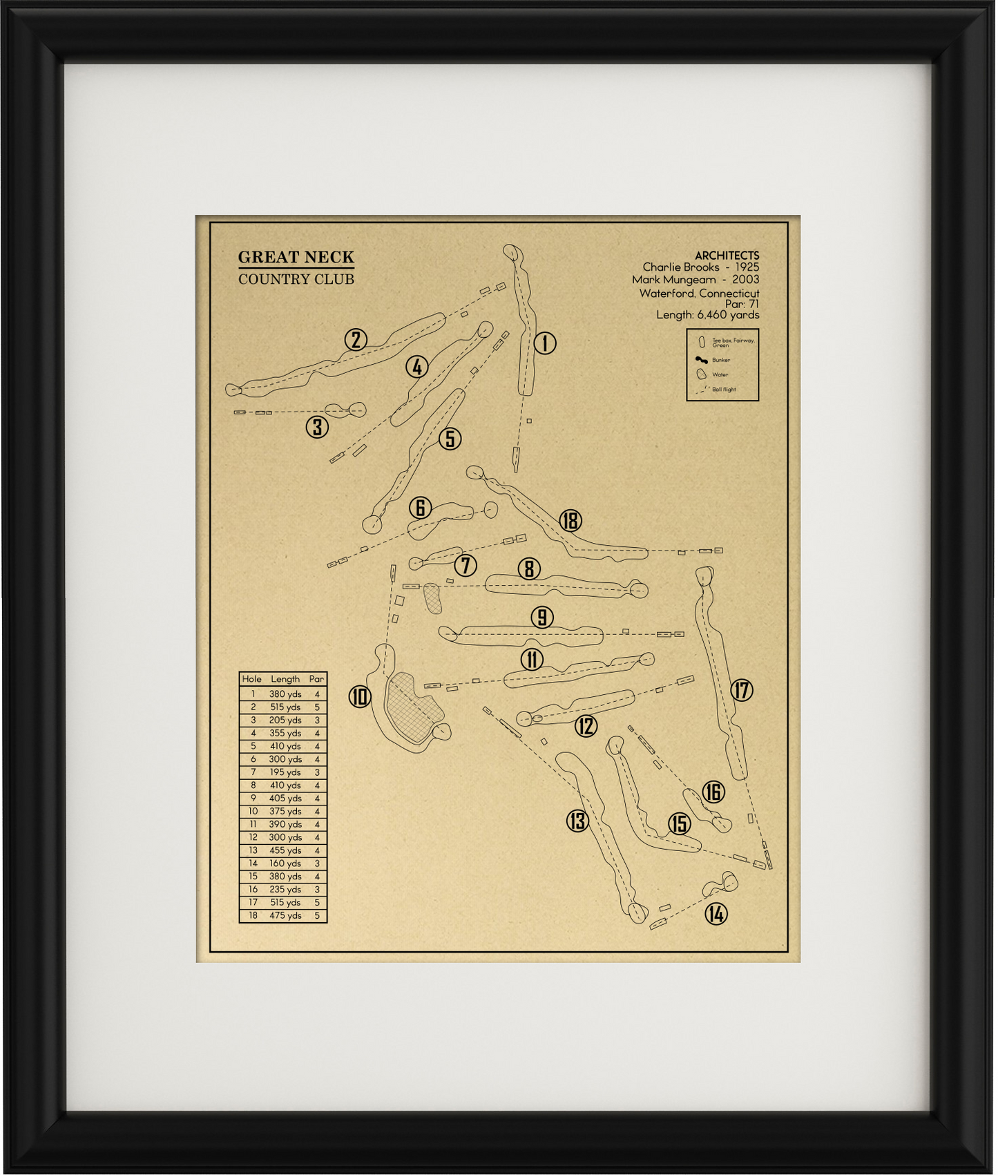Great Neck Country Club Outline (Print)