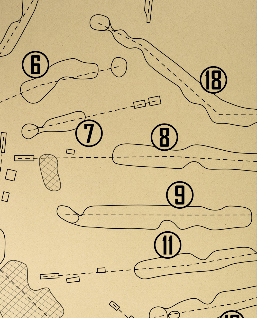 Great Neck Country Club Outline (Print)