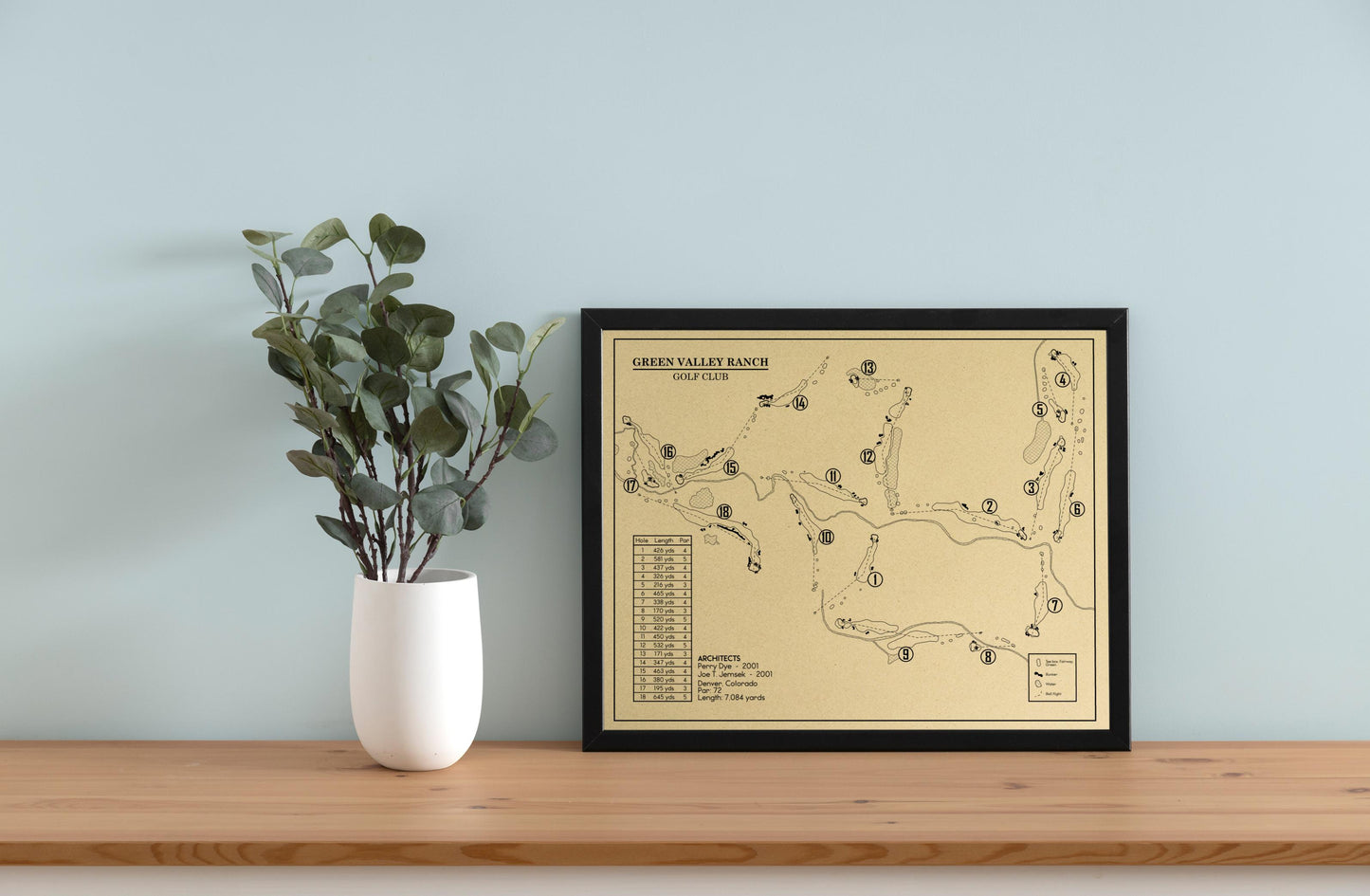 Green Valley Ranch Golf Club Outline (Print)