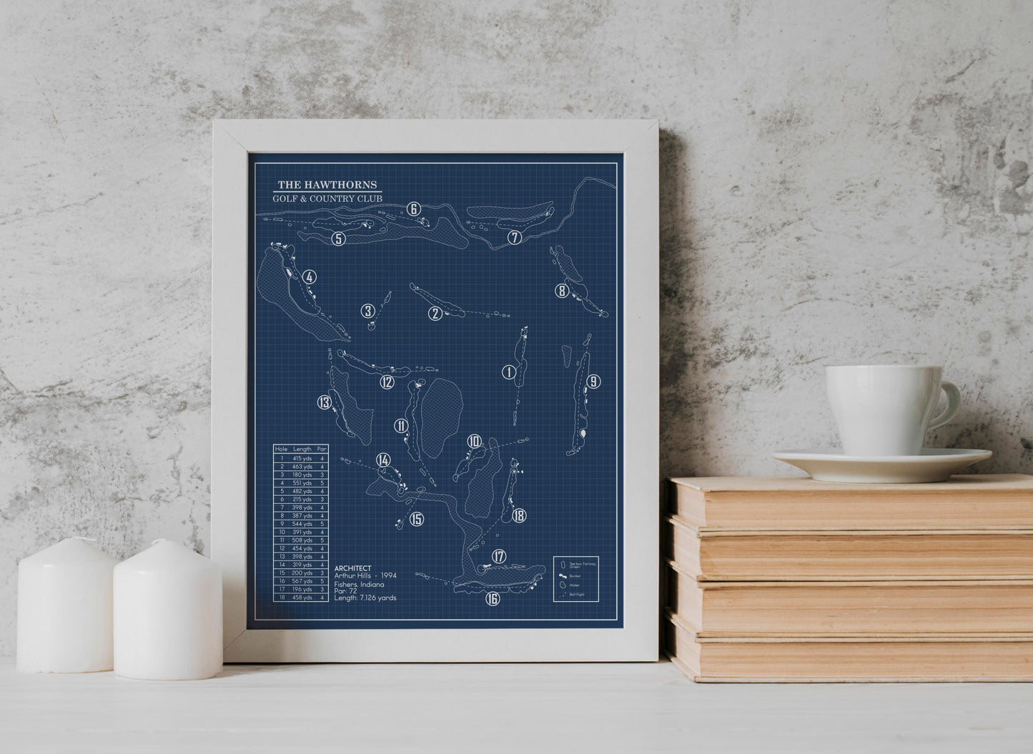 Hawthorns Golf & Country Club Blueprint (Print)