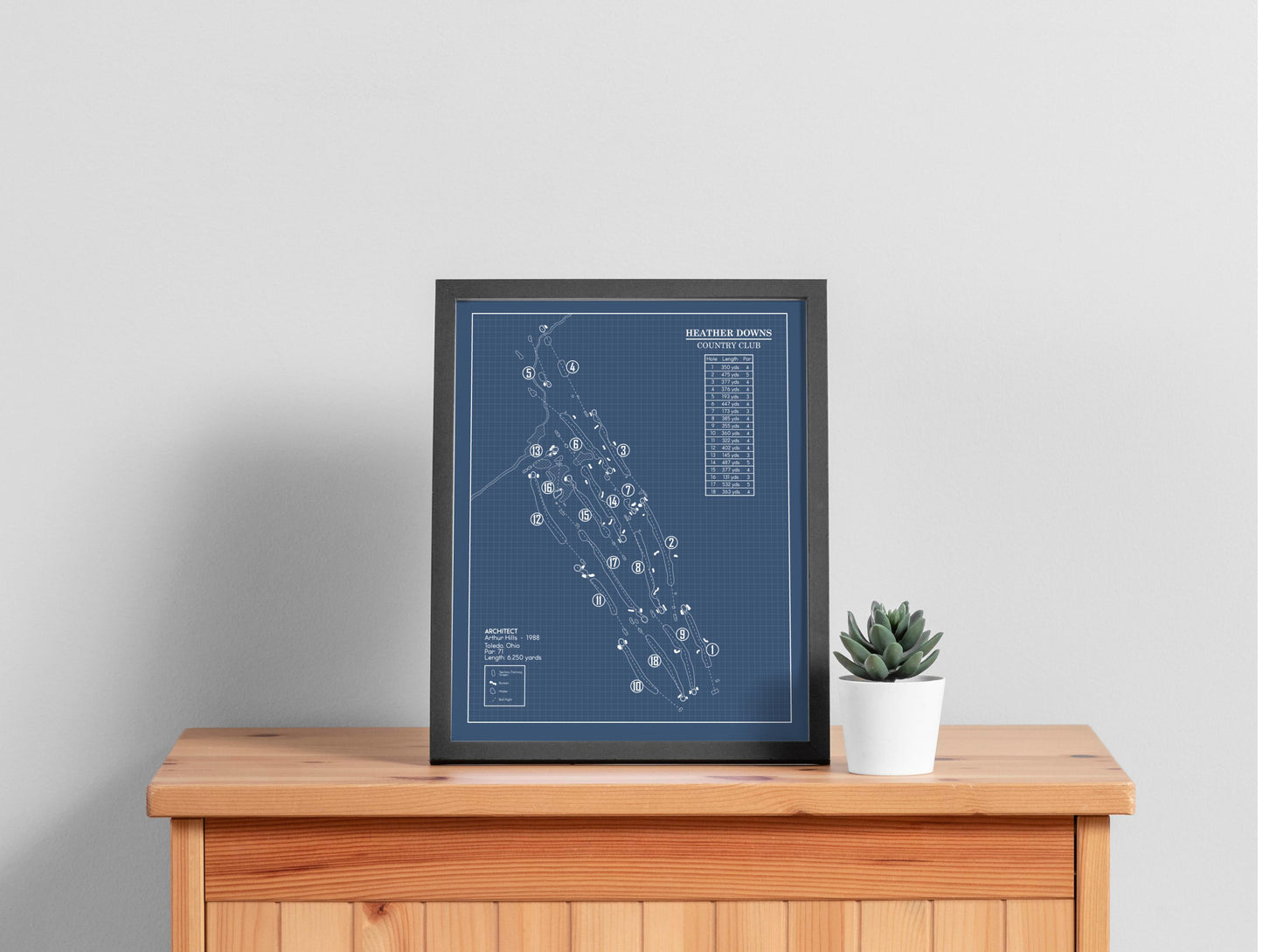 Heather Downs Country Club Blueprint (Print)