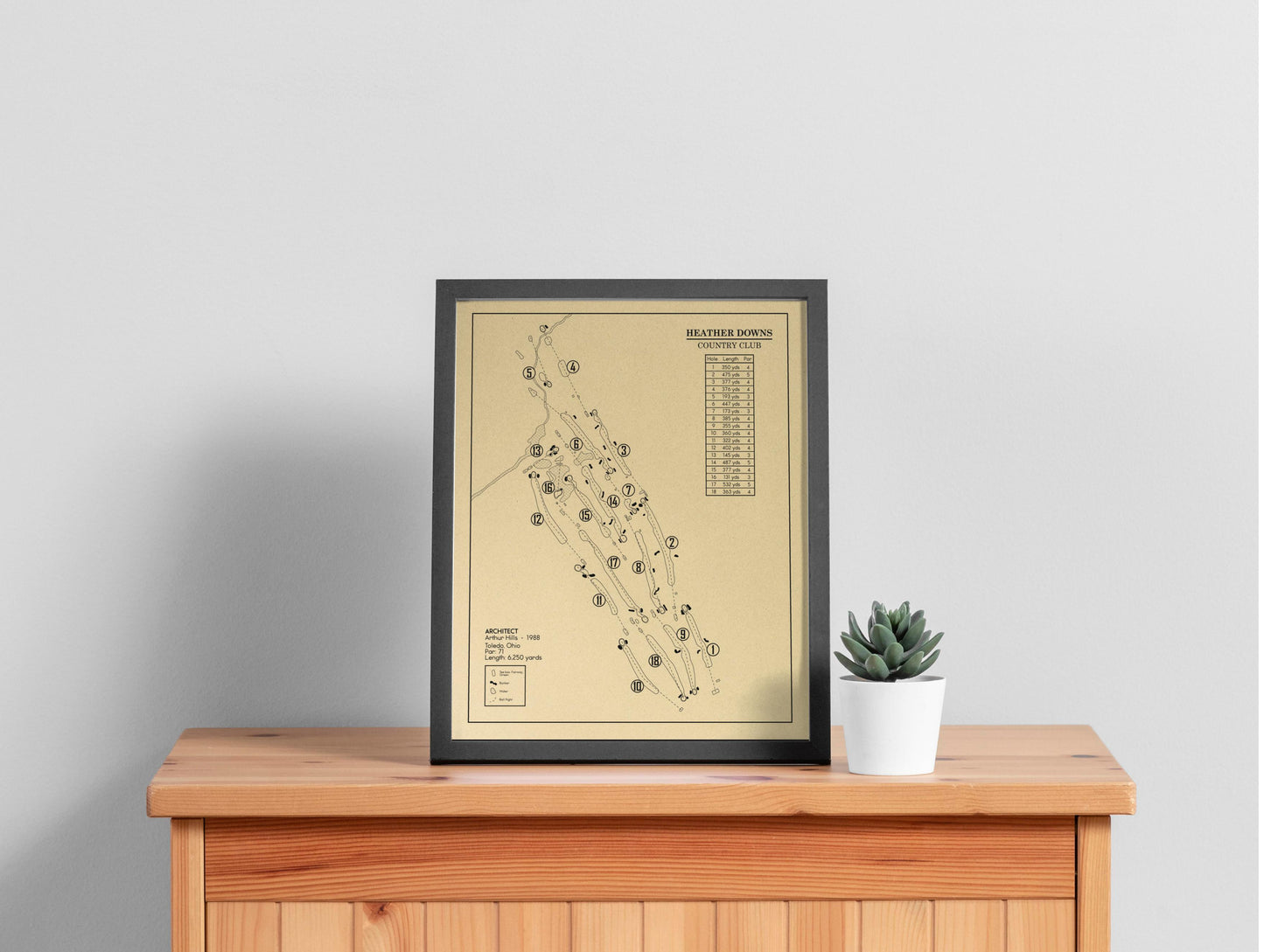 Heather Downs Country Club Outline (Print)