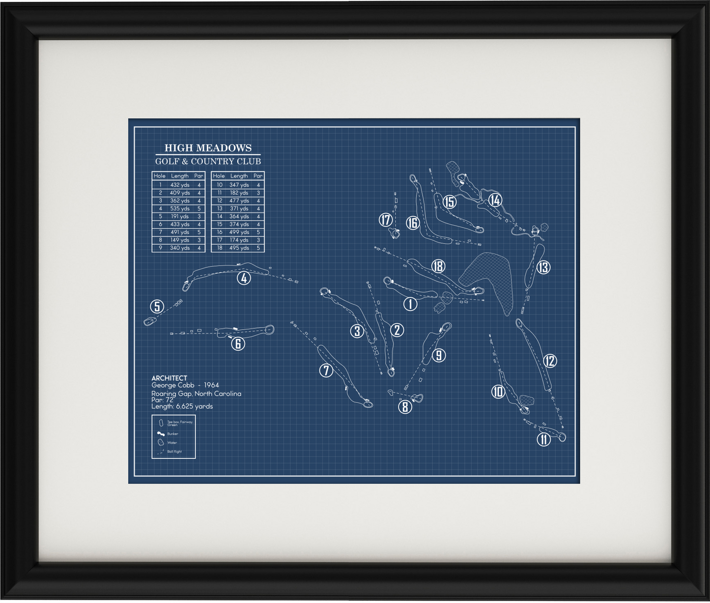High Meadows Golf & Country Club Blueprint (Print)