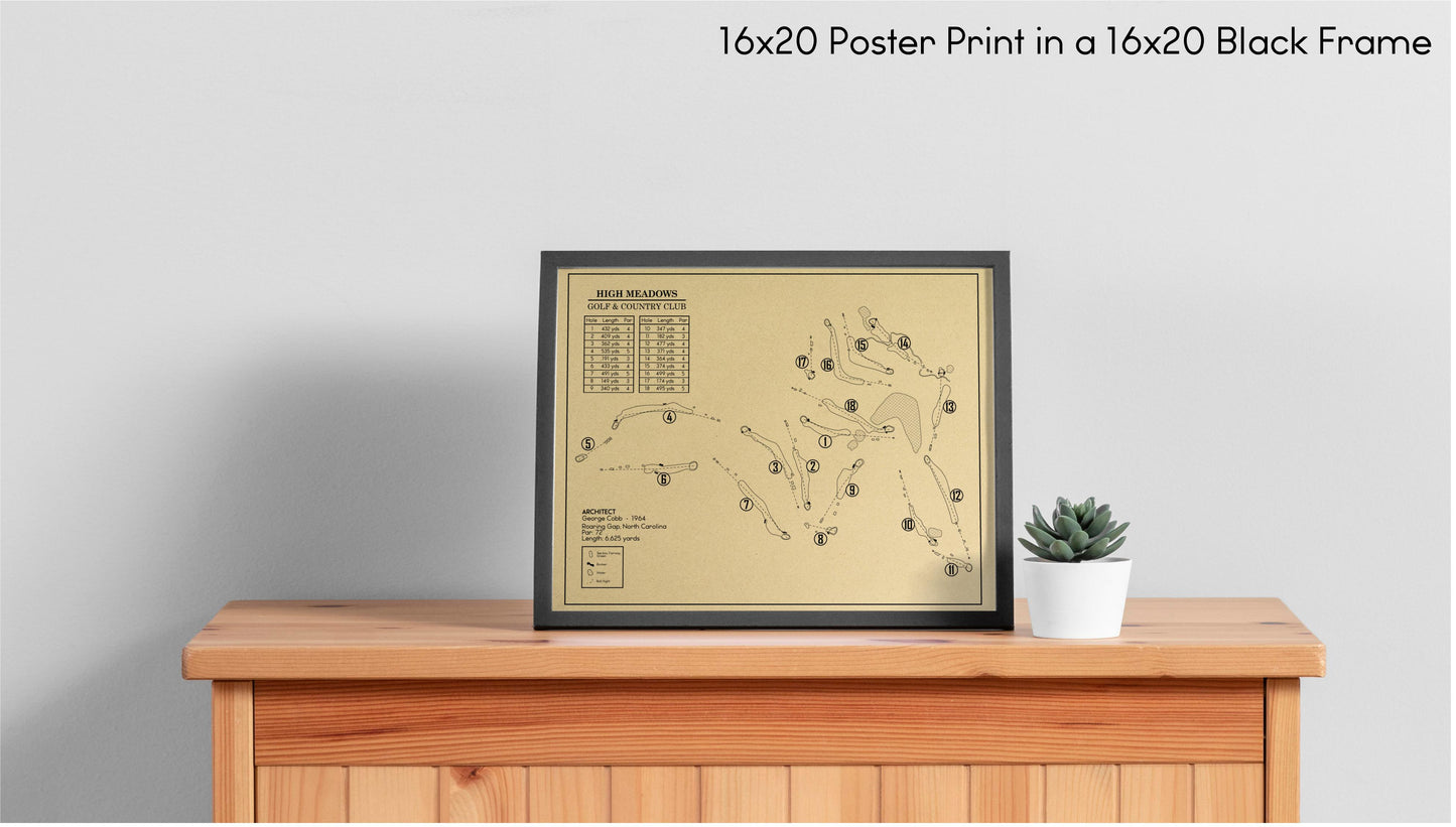 High Meadows Golf & Country Club Outline (Print)
