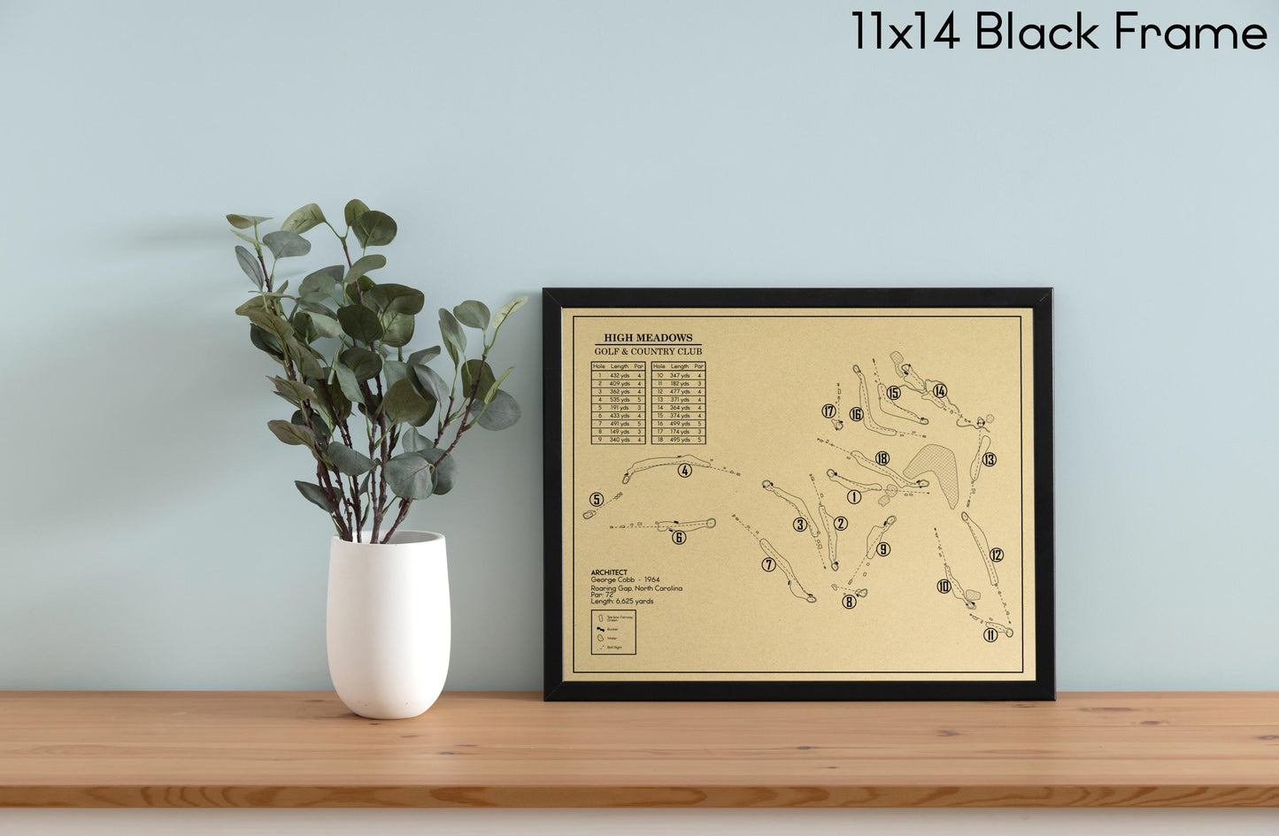 High Meadows Golf & Country Club Outline (Print)