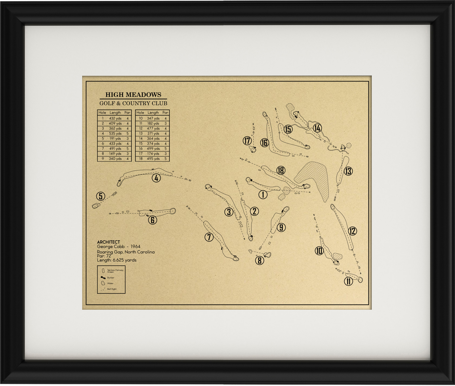 High Meadows Golf & Country Club Outline (Print)