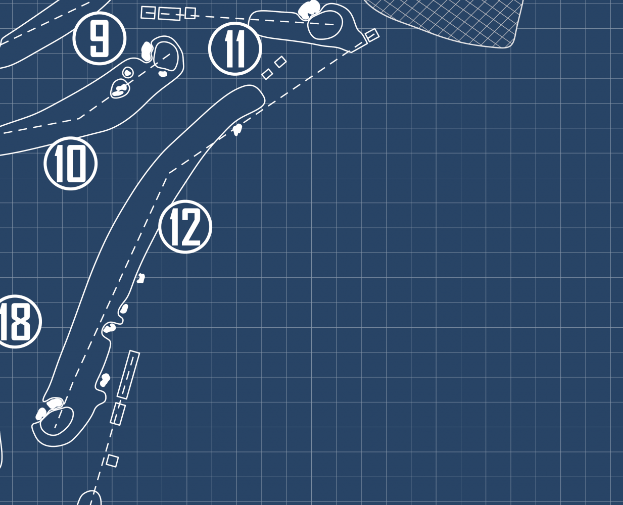 Hillwood Country Club Blueprint (Print)