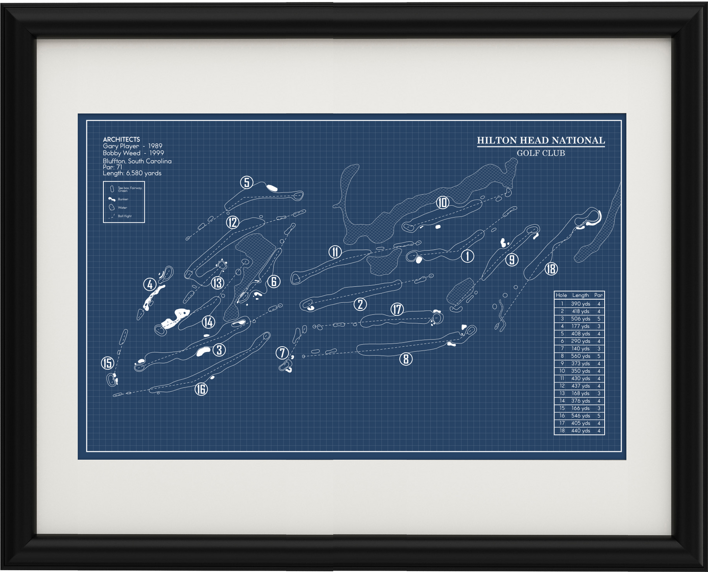 Hilton Head National Golf Club Blueprint (Print)