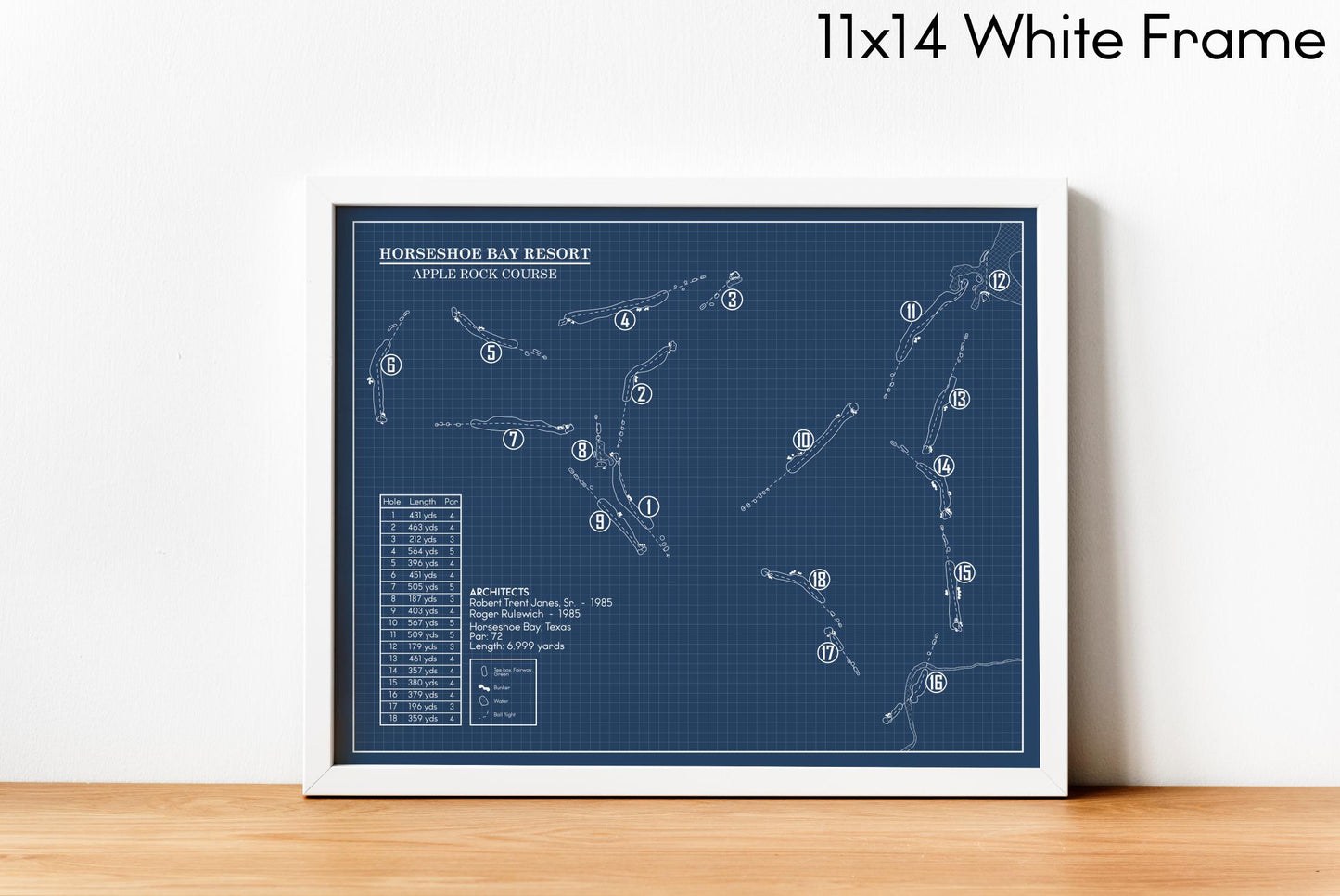 Horseshoe Bay Resort Apple Rock Course Blueprint (Print)