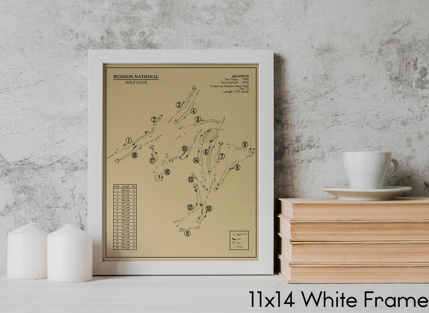 Hudson National Golf Club Outline (Print)