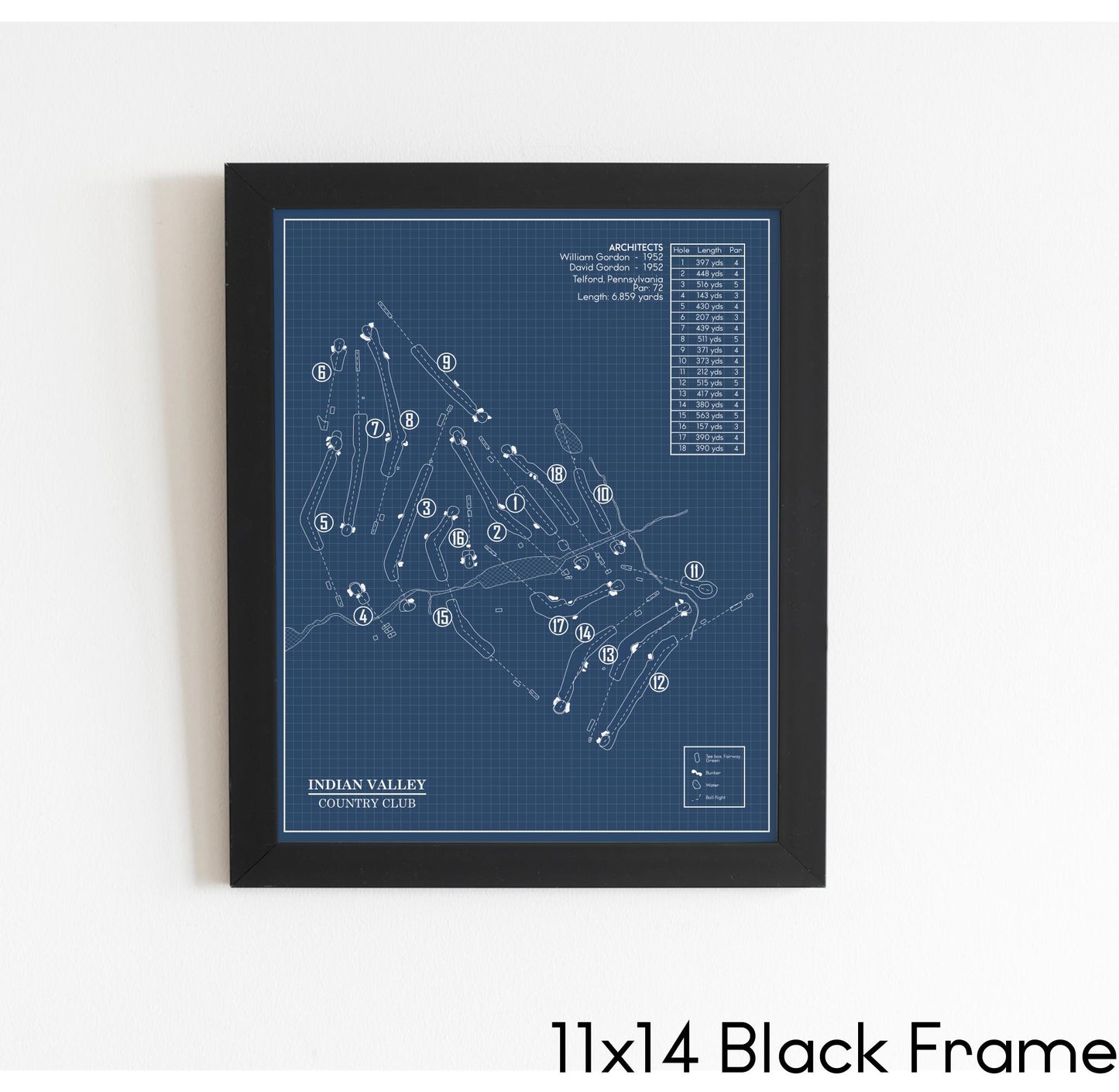Indian Valley Country Club Blueprint (Print)