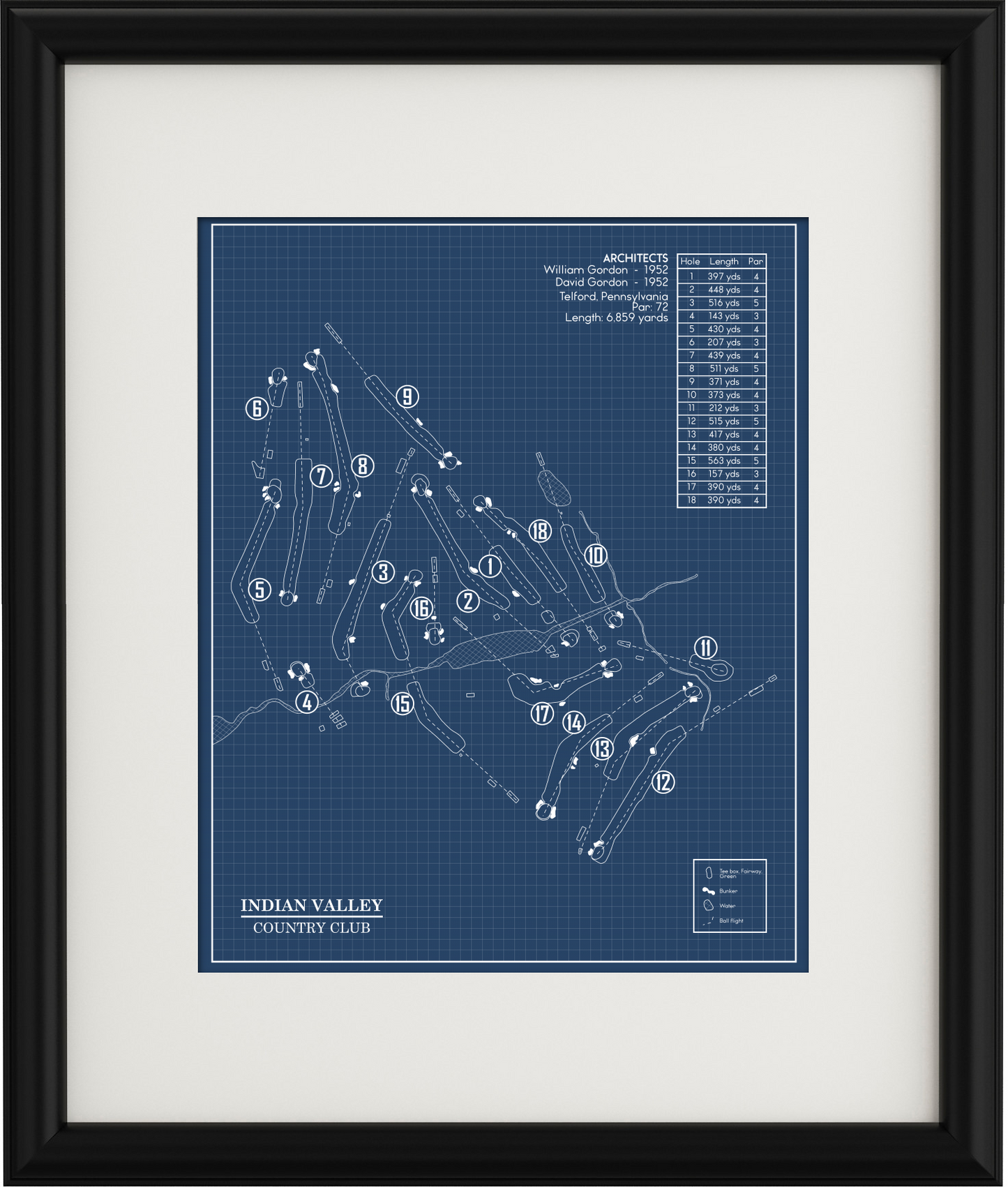 Indian Valley Country Club Blueprint (Print)