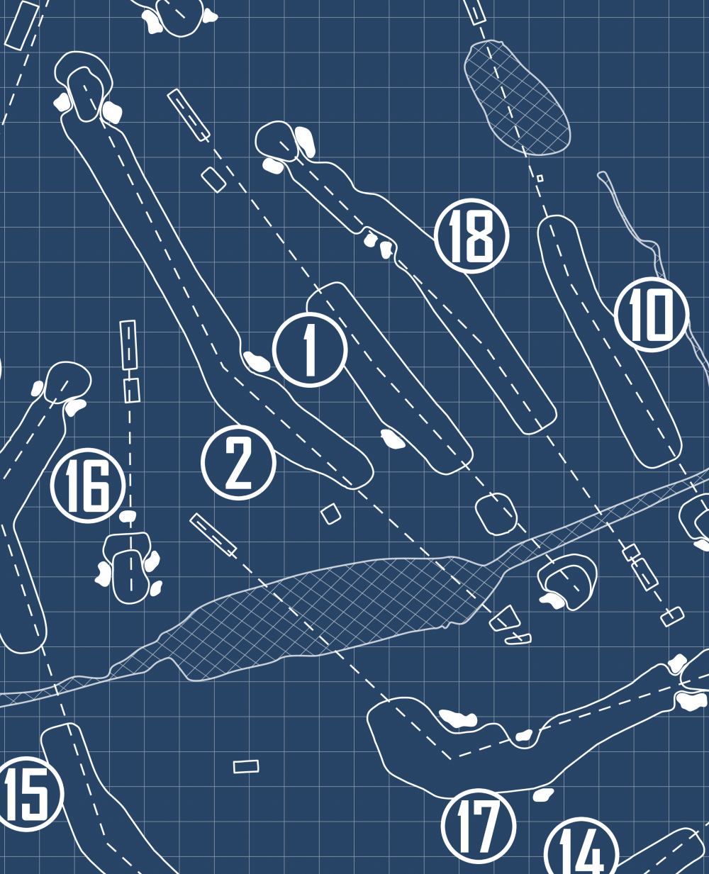 Indian Valley Country Club Blueprint (Print)