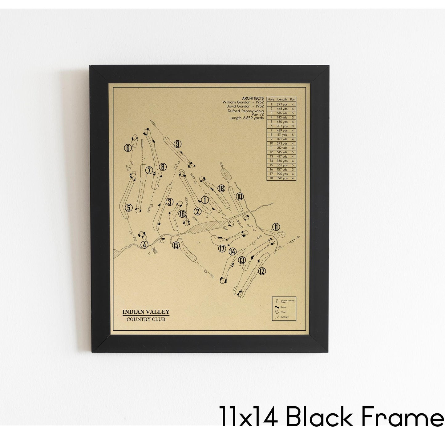 Indian Valley Country Club Outline (Print)