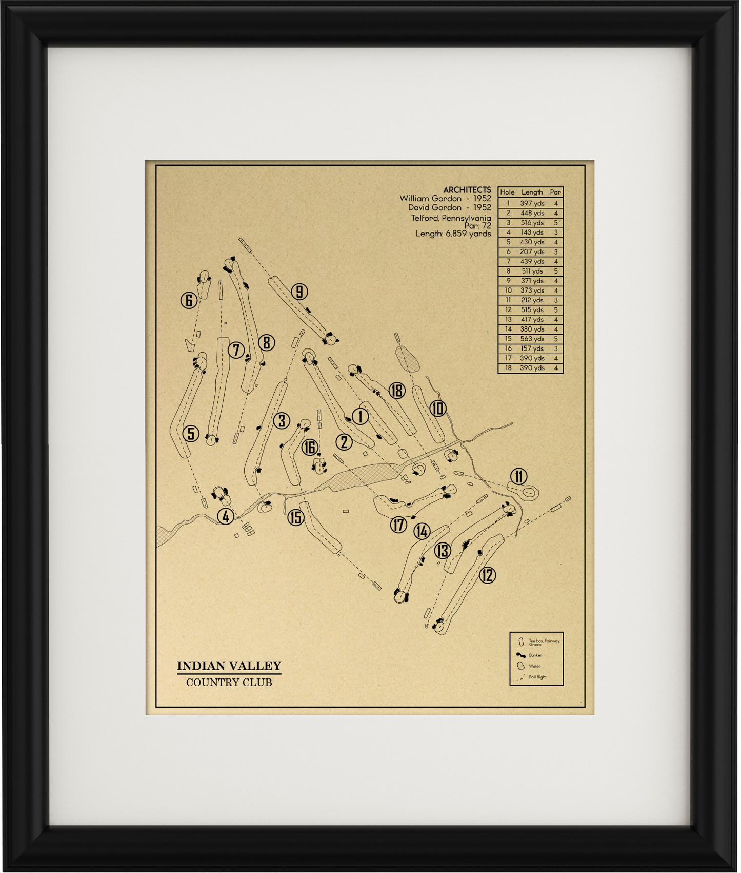 Indian Valley Country Club Outline (Print)
