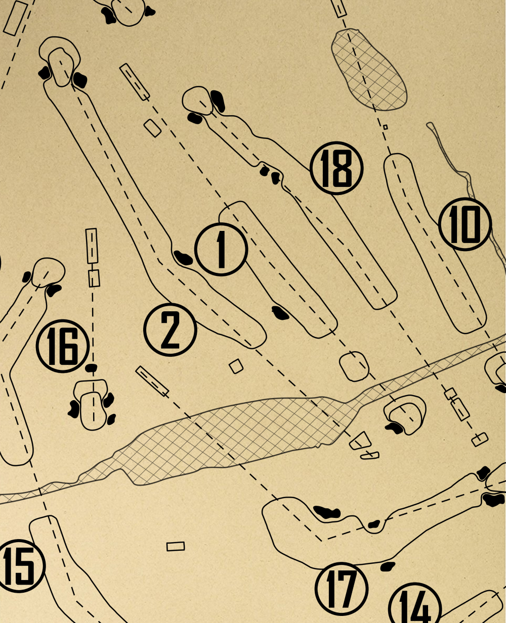 Indian Valley Country Club Outline (Print)