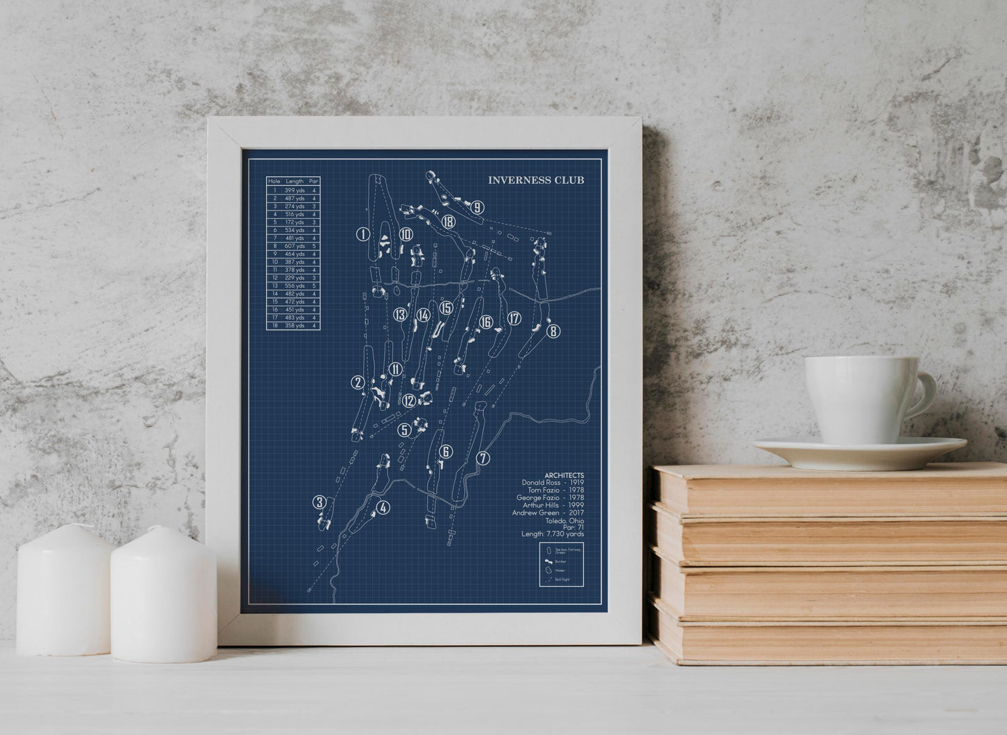 Inverness Club Blueprint (Print)