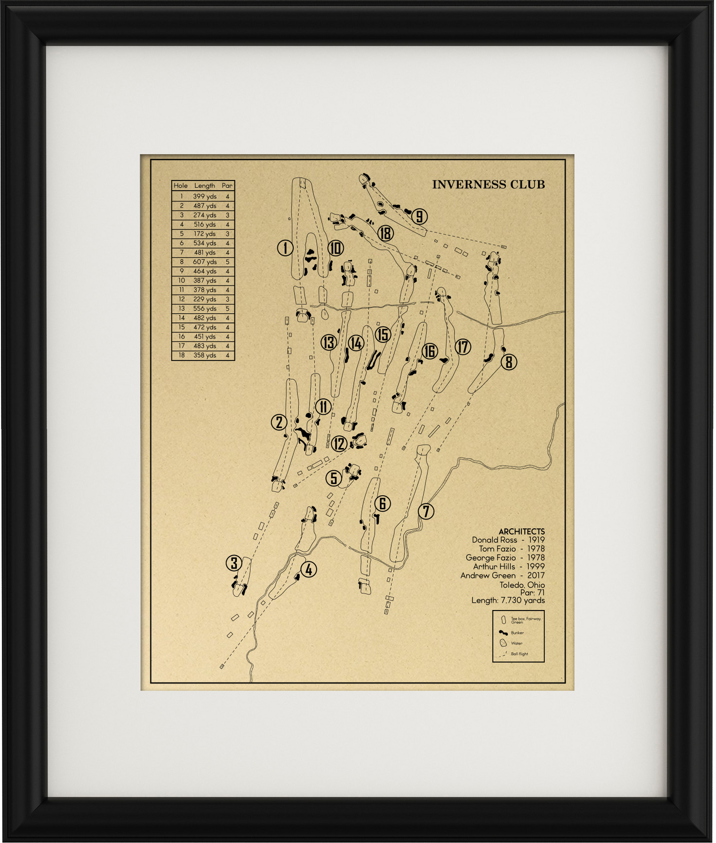 Inverness Club Outline (Print)