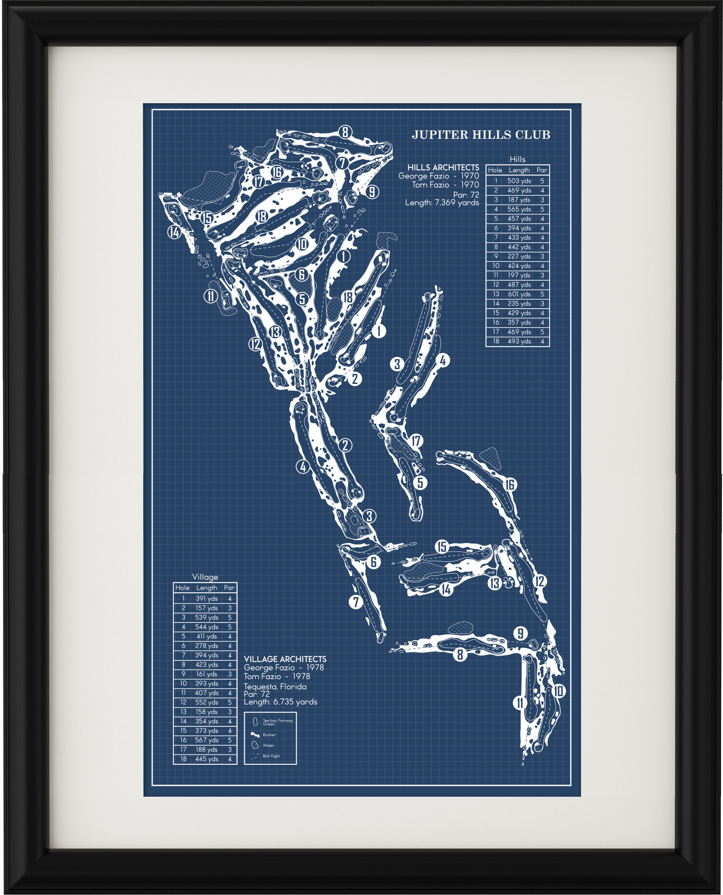 Jupiter Hills Club Blueprint (Print)