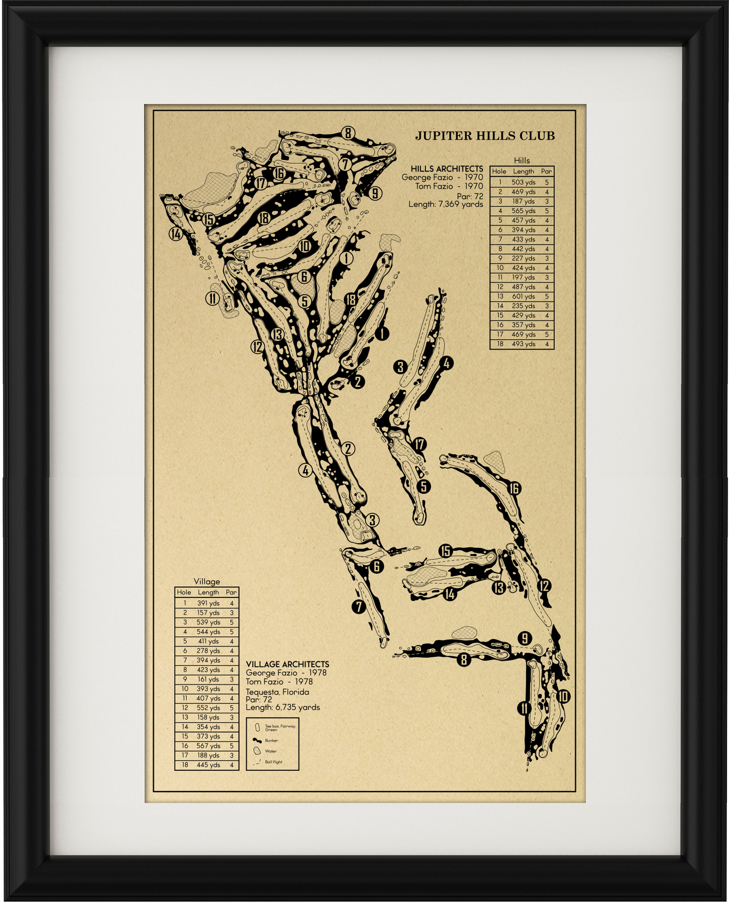 Jupiter Hills Club Outline (Print)
